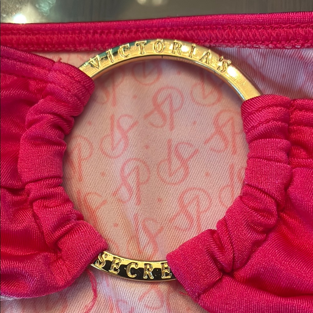 Victoria's Secret Pink and Gold Bikini with Sparkling Details - Picture 3 of 9